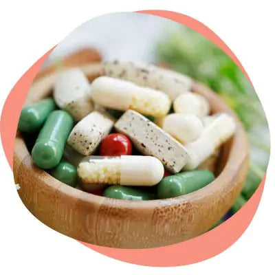 bowl of vitamins