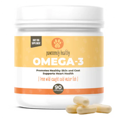Omega 3 bottle with capsules