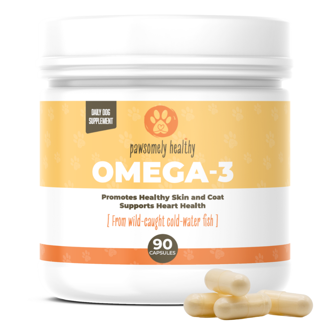 Omega-3 bottle with capsules